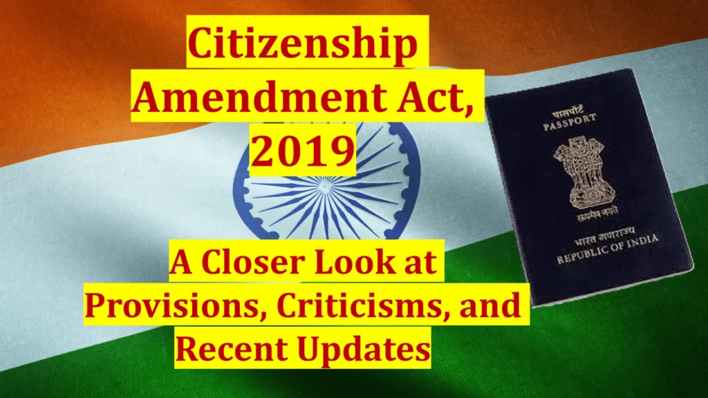 Citizenship Amendment Act, 2019