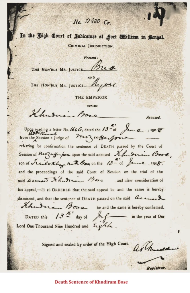 The Inspiring Tale of Khudiram Bose - A Brave Revolutionary 4 Death_Sentence