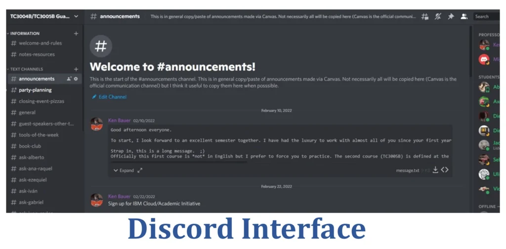 Discord: Connect, Collaborate, and Converse 2 Discord Interface