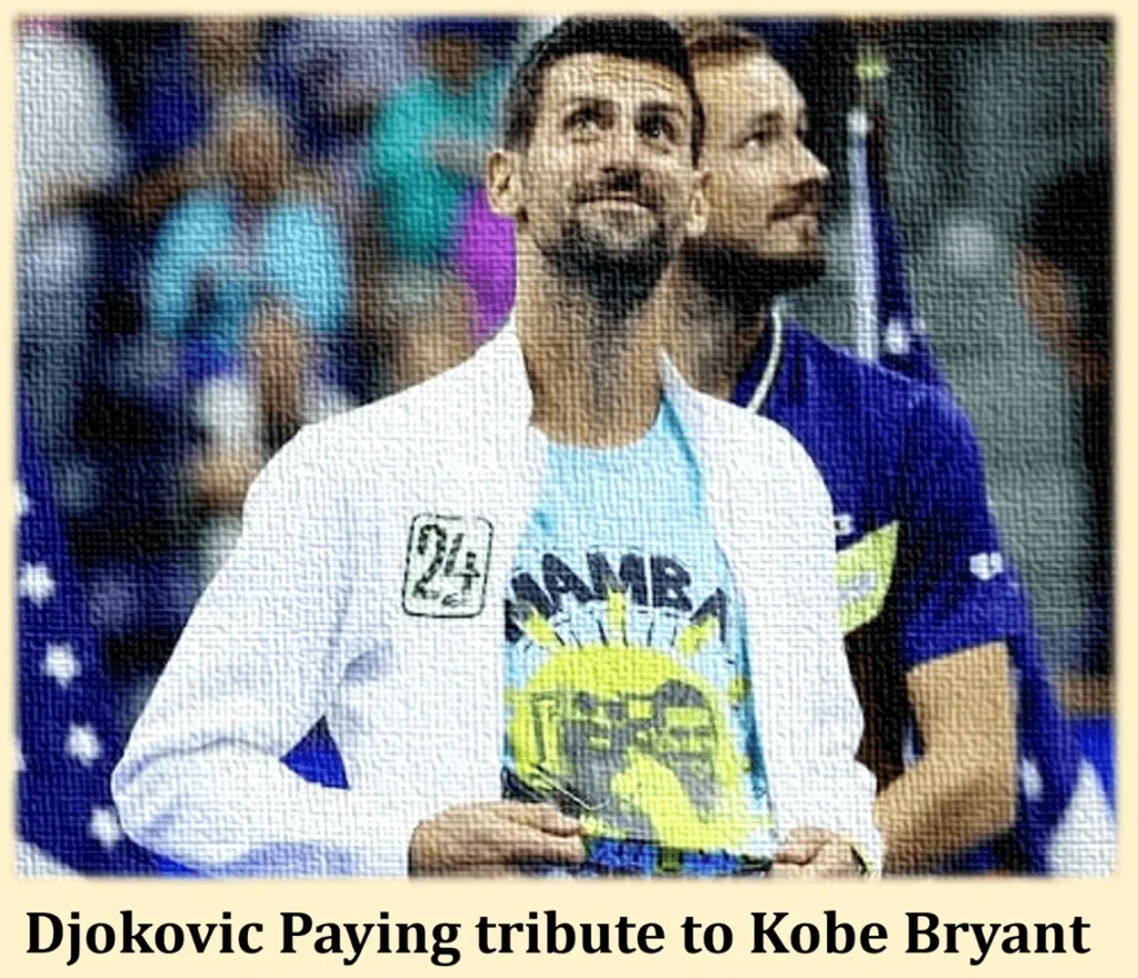 Djokovic Paying tribute to Kobe Bryant
