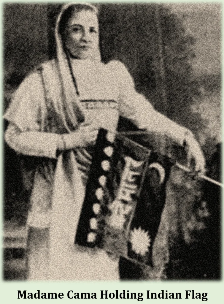 Madame Bhikhaji Cama: First Indian to Raise the Tricolor Abroad 2 Madame Bhikhaji Cama holding Indian Flag