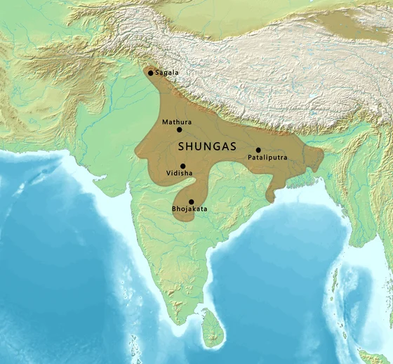 Pushyamitra Shunga: The Founder of the Shunga Dynasty and His Impact on Ancient India 5 Map of the Shungas