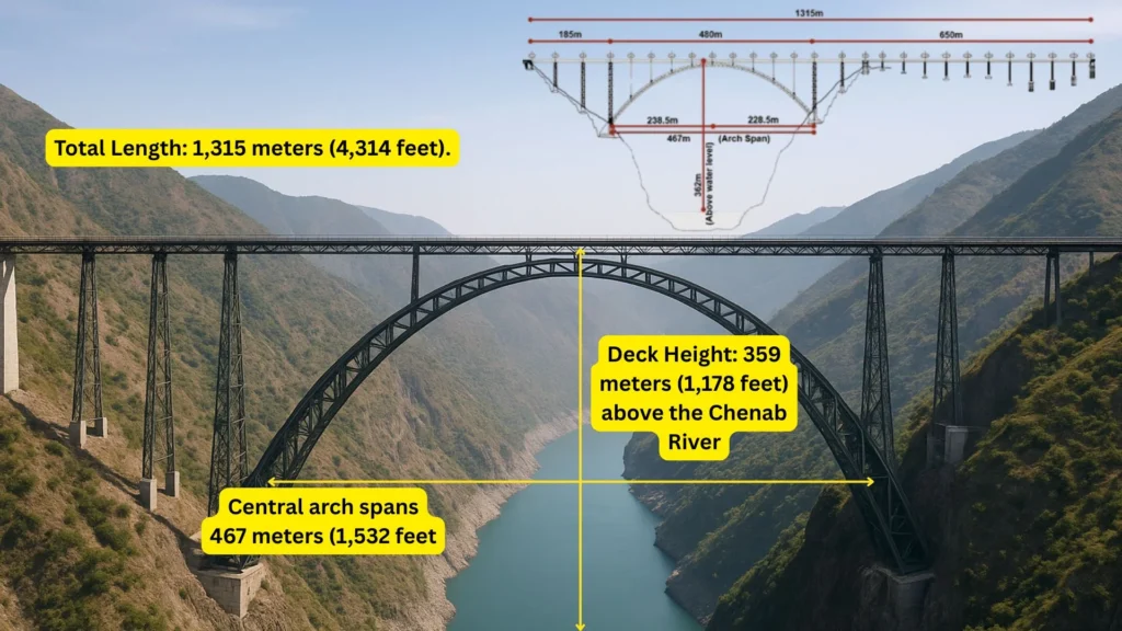 Chenab Rail Bridge: World’s Highest Railway Bridge and India’s Engineering Marvel 2 Structural Overview